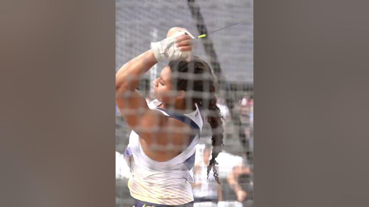 Collegiate record hammer throw in SLOW MOTION 🔨 😯 YouTube