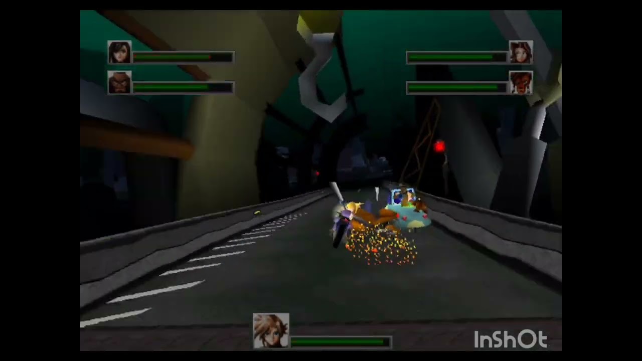 Escape From Midgar Continues!!  Cloud Strife protecting his friends from Shinra troops!!