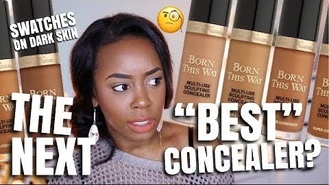 NEW! TOO FACED SUPER COVERAGE MULTI-USE SCULPTING CONCEALER ON DARK SKIN | Andrea Renee