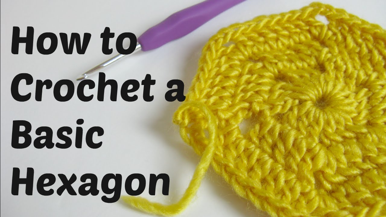 How to Crochet a Basic Hexagon - YouTube