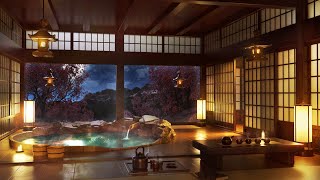 Japanese Onsen - Water Sounds with Piano, Flute and Koto Music for Sleep, Meditation, Study screenshot 2