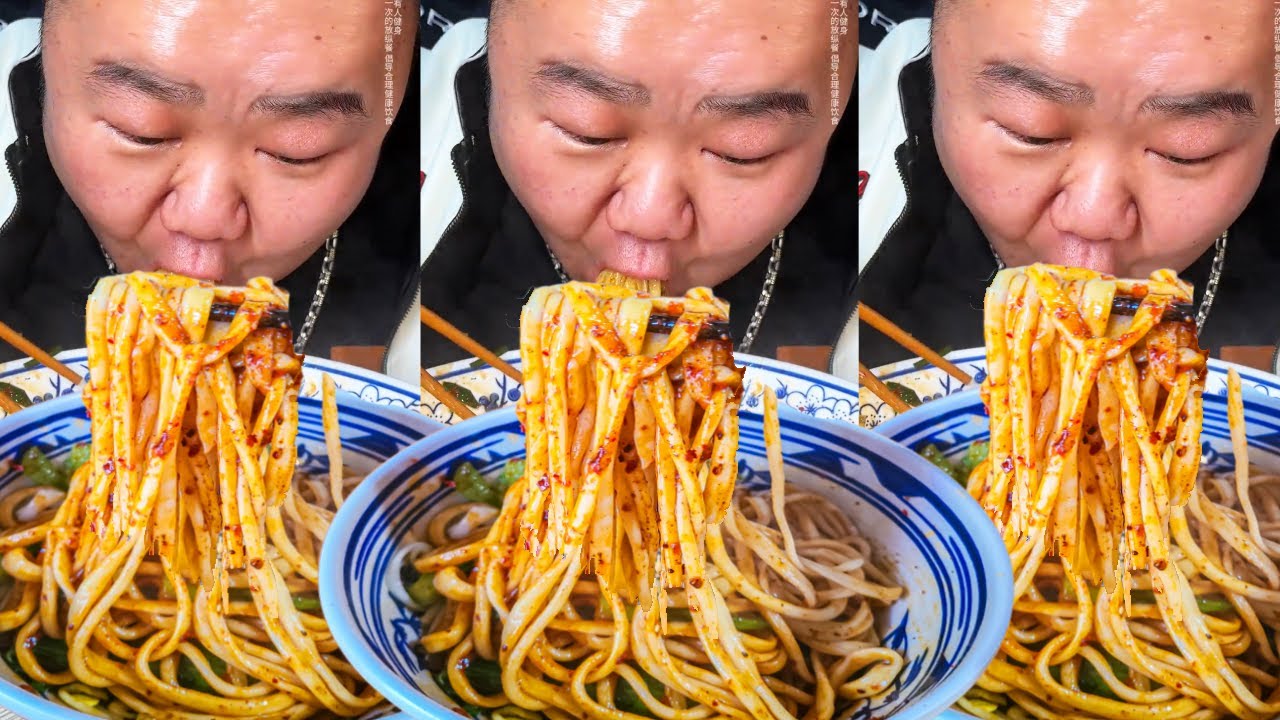 【大胃王火力全開】陕西巨无霸大盆拉条子，大胃王一吃就是8人份！｜ Food Challenge【櫻木花胖】