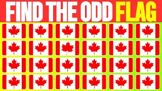 Find the ODD One Out - FLAG Edition 🚩🌎| Learn country flags | 36 Emoji Quiz | Easy, Medium, Hard.