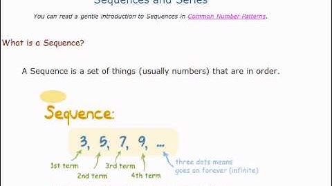 Number theory -  sequences an intro 1