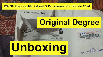 IGNOU Degree Unboxing 2025 | IGNOU Provisional Certificate 2025 | IGNOU Original Marksheet 2025