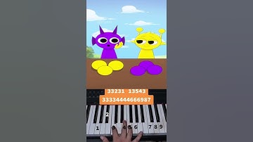 Color Change Durple and Simon (Incredibox Sprunki) ‪@fash‬ - Piano Tutorial