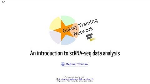 GTN - An introduction to scRNA-seq data analysis