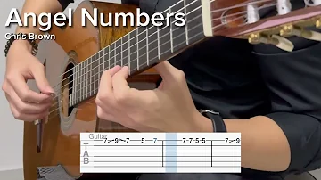 Angel Numbers / Ten Toes by Chris Brown (EASY Guitar Tab)