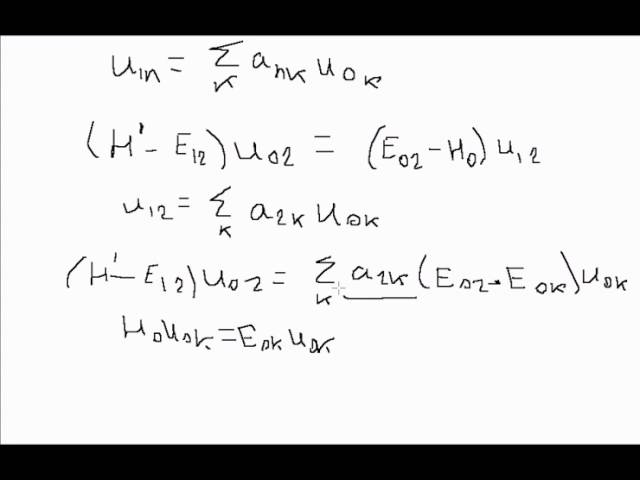 Perturbation theory for degenrate levels. Quantum physic