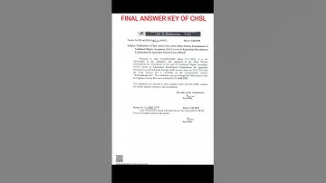 OSSC CHSL FINAL ANSWER KEY OUT|| OSSC UPDATE