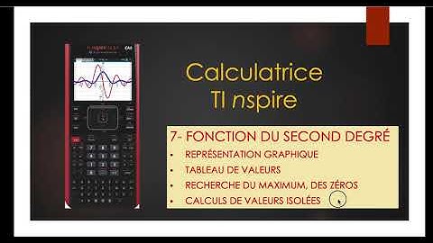 TI nspire  7 : étude d