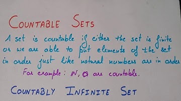 Countable Sets, Countably Infinite Sets and Uncountable Sets- DEFINITION WITH EXAMPLES