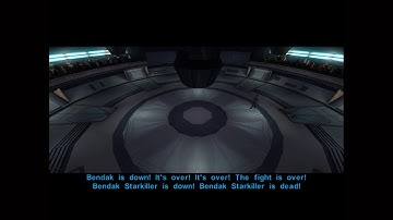 Defeating Bendak Starkiller in Star Wars Knights of the Old Republic