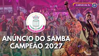 MANGUEIRA 2027 | MOMENTO DO ANÚNCIO DO SAMBA CAMPEÃO
