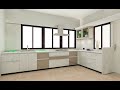 L Type Typical modular kitchen design in KD Max 4.1