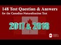 148 Canadian Citizenship Naturalization INTERVIEW QUESTIONS & ANSWERS 2018