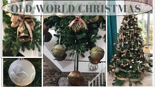 OLD WORLD BUDGET FRIENDLY CHRISTMAS - ORNAMENT MAKEOVERS - DECORATING - LIVING SPACE CHRISTMAS TOUR