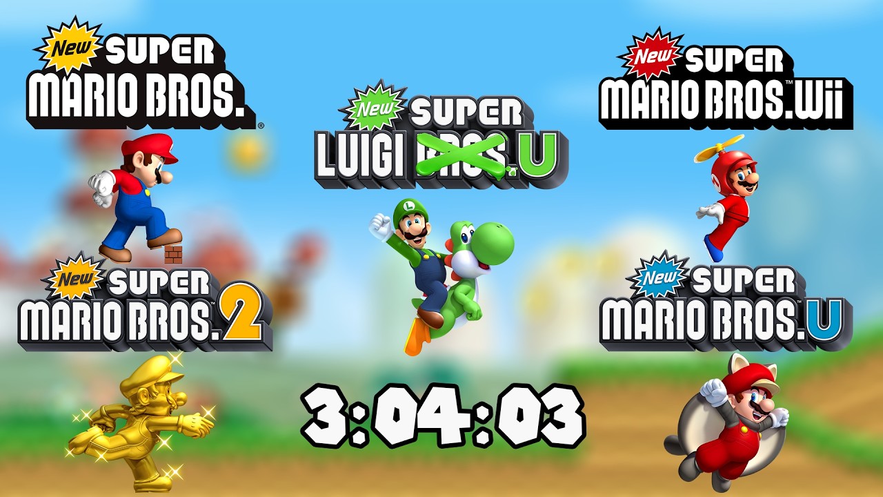 New Super Mario Bros. Series Any% in 3:04:03