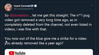 Count Dankula Gets a YouTube Strike For a That Was DELETED Over a Year Ago