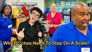 Blasting Rage Bait AI Voiceovers Inside Of Stores Prank!