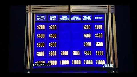 Jeopardy, Million Dollar Masters Tournament Day 9 - 1st Daily Double (5/13/02)