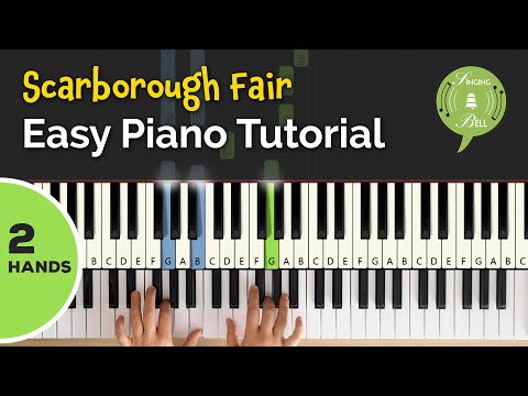 Scarborough Fair on the Piano (2 Hands) | Easy Piano Tutorial for Beginners