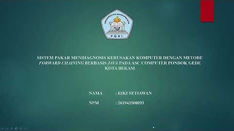 Demo Aplikasi Skripsi UNINDRA | Riki Setiawan – 201943500093