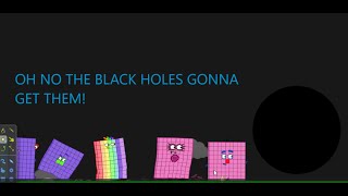 Algodoo fun with numberblock's! Part 4 Black hole.