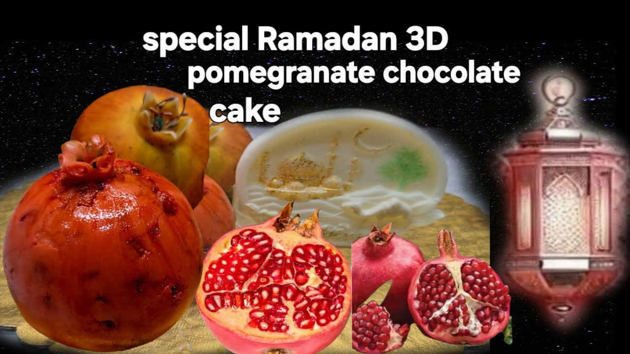 Special Ramadan 3D pomegranate chocolate cake
