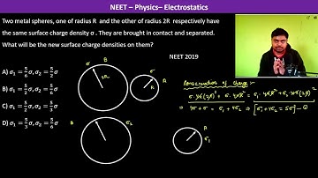 Two metal spheres, one of radius R  and the other of radius 2R  respectively have the same surface