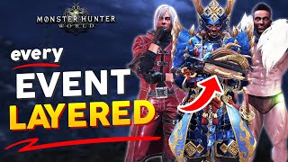 EVERY EVENT LAYERED ARMOR in Monster Hunter World & Iceborne | MHW Guide 2024