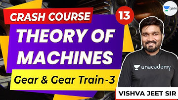 Gear and Gear Train-3 | Theory of Machine | Lec 13 | Free GATE 2021 ME Crash Course | Vishvajeet Sir