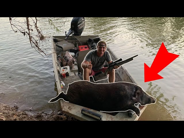 Hunting GIANT Pigs In The River! (Catch Clean Cook) 