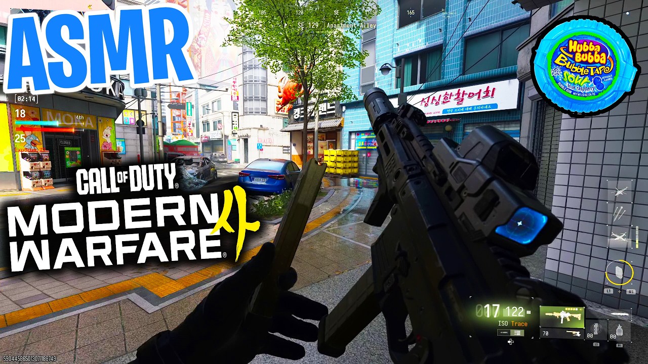 ASMR Gaming 😴 Call of Duty Modern Warfare 4 PS5 Gum Chewing 🎮🎧 Controller Sounds + Whispering 💤