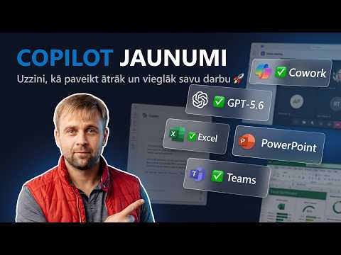 Microsoft 365 Copilot jūlija jaunumi - Cowork, GPT-5.6, Excel, PowerPoint, Word, SharePoint un citi!