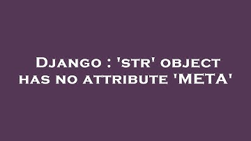 Django : 