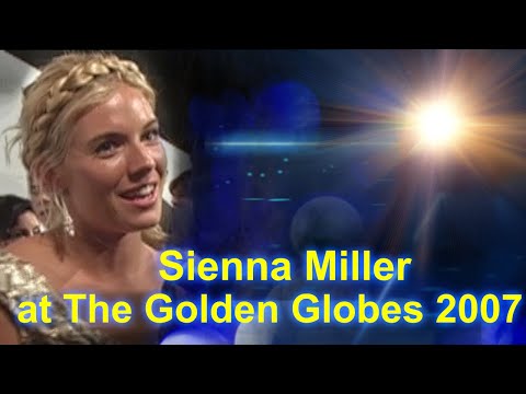 Actress Sienna Miller at The Golden Globes 2007