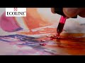 Using ecoline colours the new round bottle  ecoline