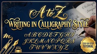A to z write in calligraphy style//A to Z writing in calligraphy style #trending #viral #viralreels 