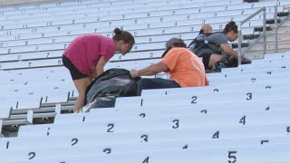 Local churches, non-profits help clean up IMS following Indy 500