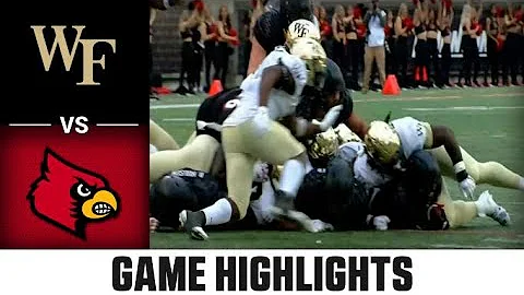 Wake Forest vs. Louisville Football Highlights (20...