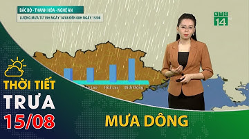 Thời tiết trưa, chiều 15/08/2023:Bắc Bộ vẫn có mưa dông, trời mát | VTC14