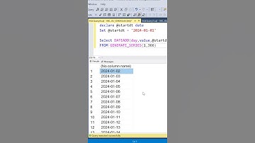 SQL Tip | Quickest Way to Generate a Date Series #sqltip