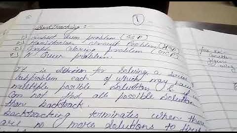 backtracking algorithm