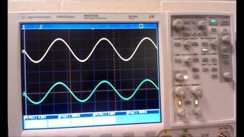Frequency Generator  RC Filter Circuit with Agilent Oscilloscope