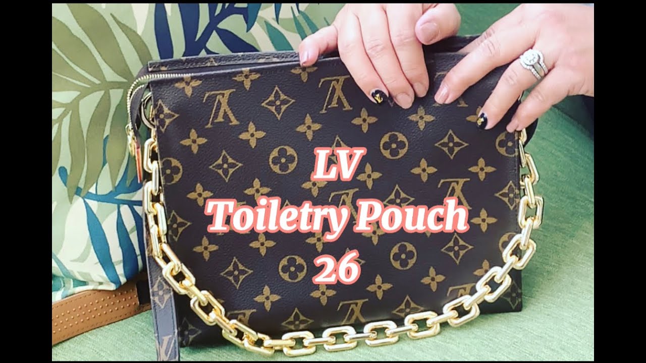 HOW I TURN THE LV TOILETRY 26 POUCH INTO A HANDBAG 3 DIFFERENT WAYS 