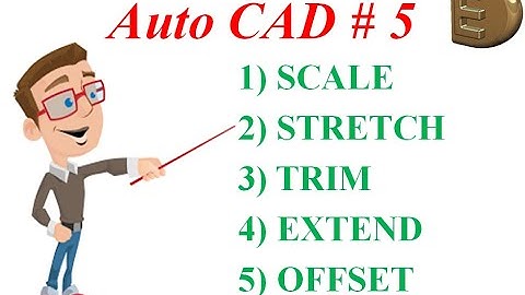 AutoCAD Class - 5 || Telugu || Scale, Stretch, Trim, Extend, Offset.
