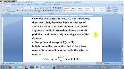 Poisson Probabilities on the Casio fx-300ES Scientific Calculator