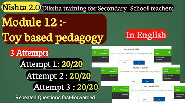 Nishtha Module 12 answers | Toy based pedagogy (Course 12 quiz answers) (Nishtha 2.0) (Diksha)