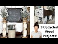 Trash To Treasure | 3 Wood Projects | Christmas 2021 DIY Decor | DIY Paint